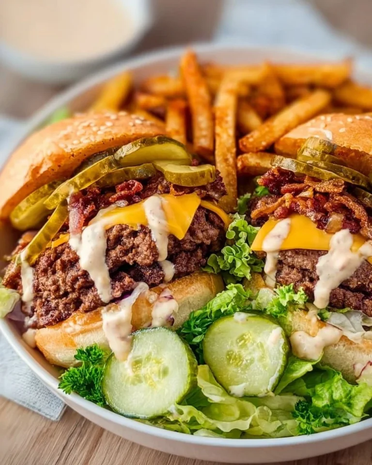 Delicious homemade burger bowls with fresh toppings and ingredients