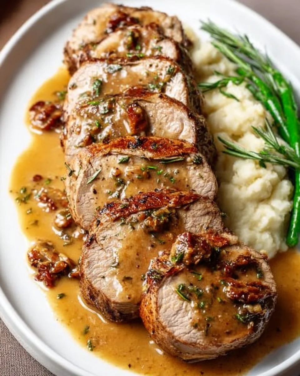 Marry Me Pork Tenderloin ready to serve, showcasing tender meat and delicious seasoning.