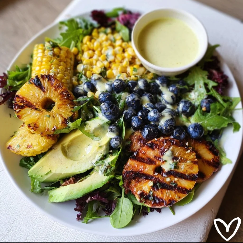Creamy Citrus Dressing on a Grilled Pineapple Salad