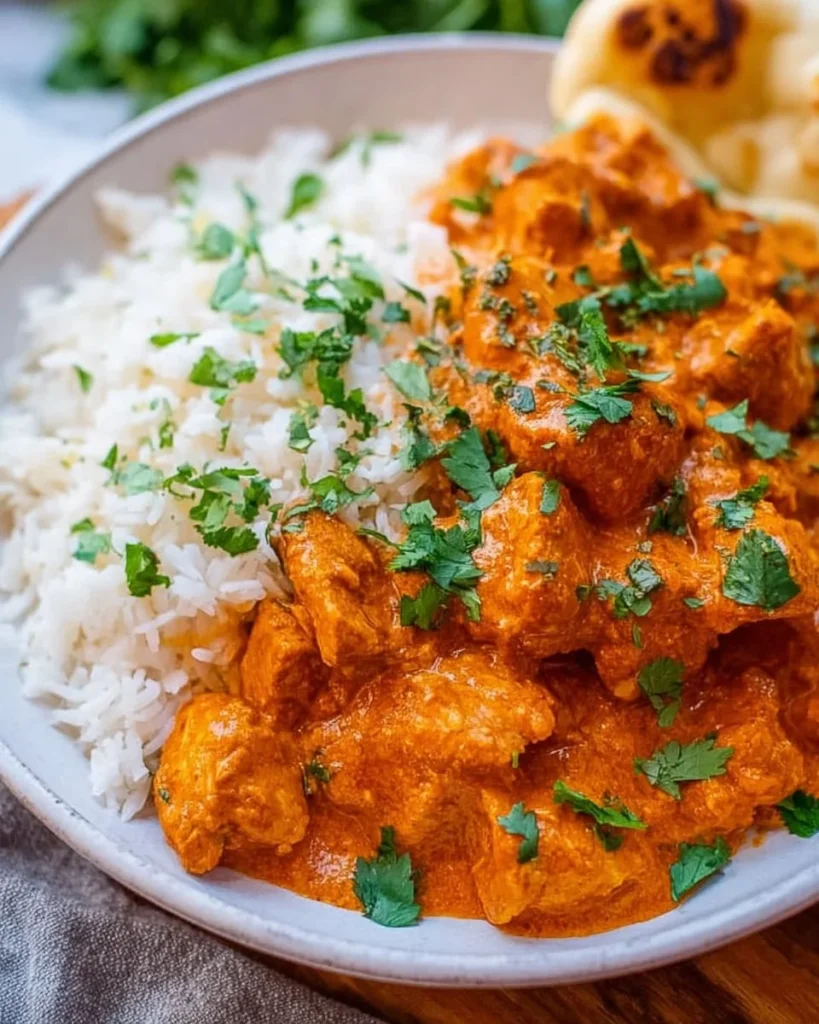 Instant Pot Chicken Tikka Masala dish in a bowl with aromatic spices