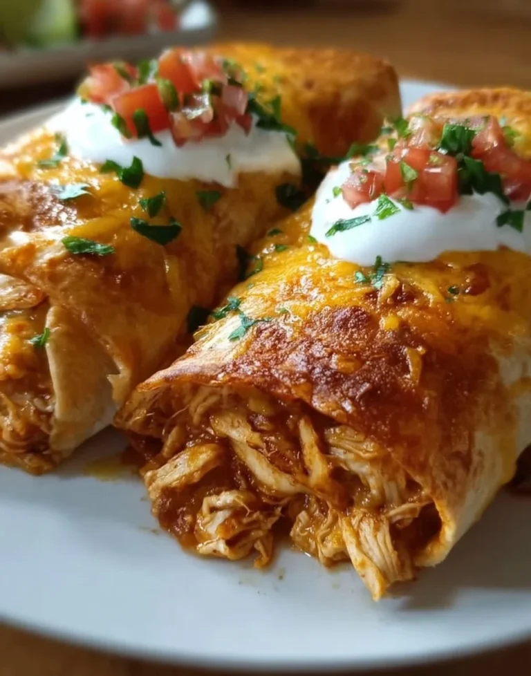 Crispy Chicken Chimichangas with golden-fried chicken in a tortilla