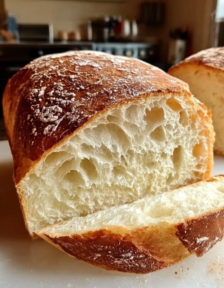 Freshly baked soft and fluffy sourdough sandwich bread on a wooden table