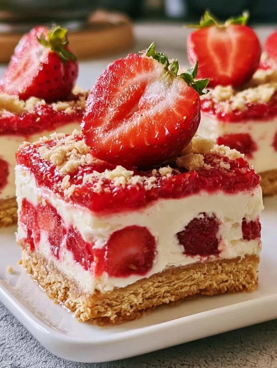 Barres Cheesecake aux Fraises