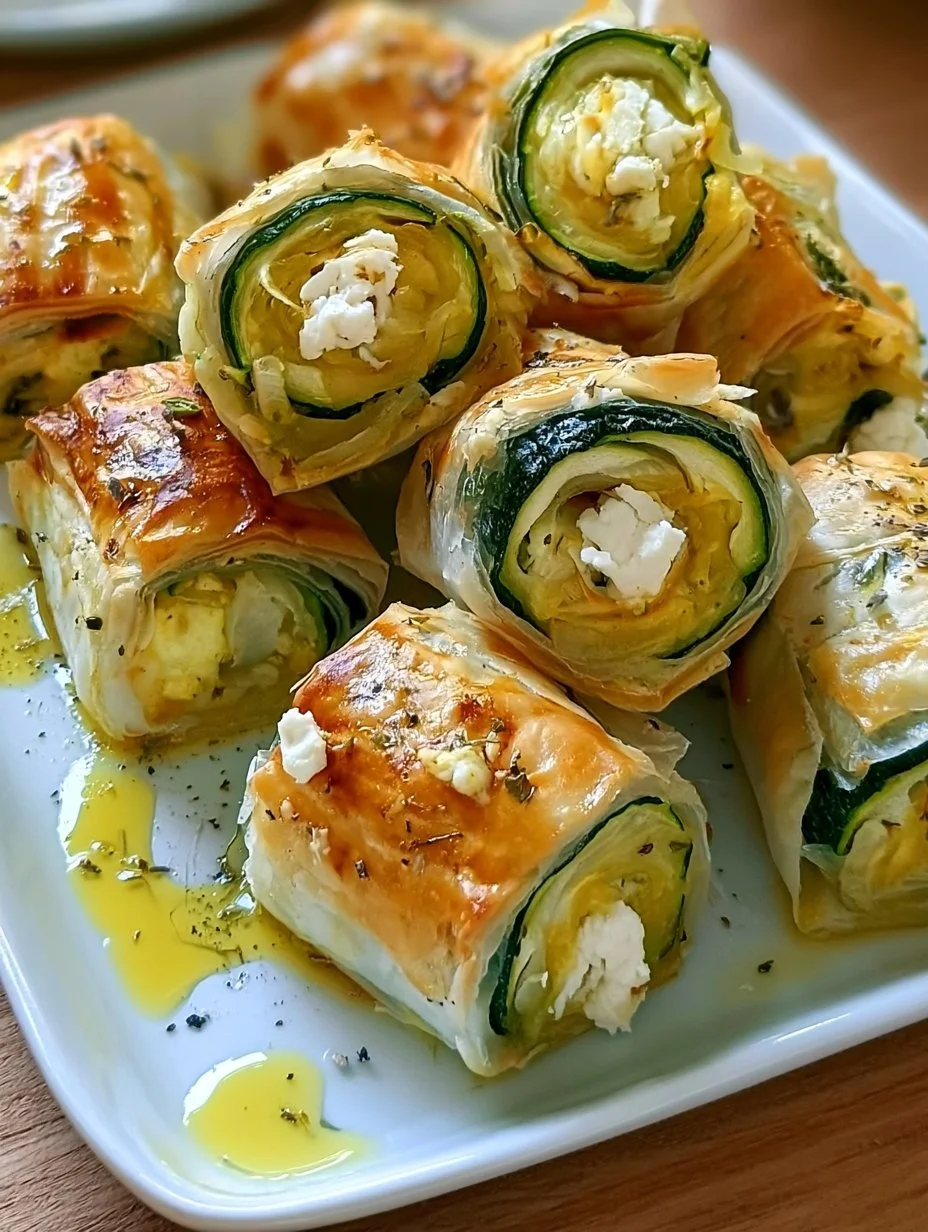 Bricks de courgettes au curry et feta
