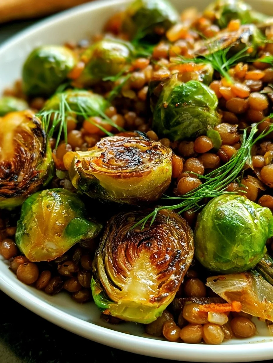 Choux de Bruxelles aux lentilles de montagne