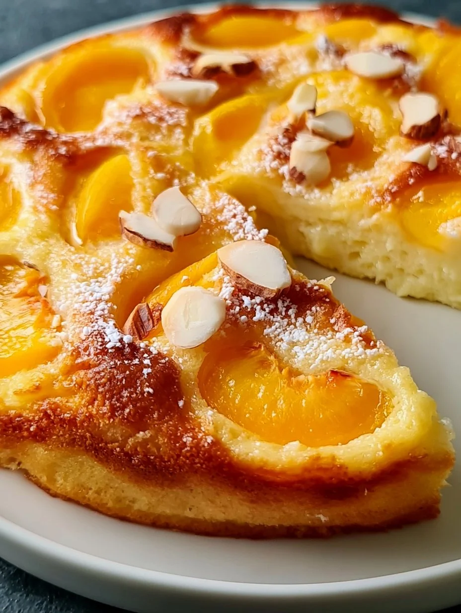 Clafoutis semoule pêches facile et rapide