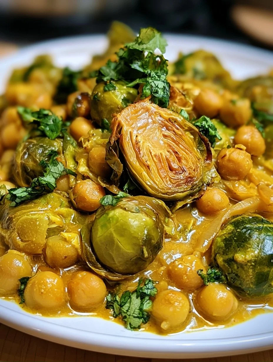 Curry de choux de Bruxelles et de pois chiches