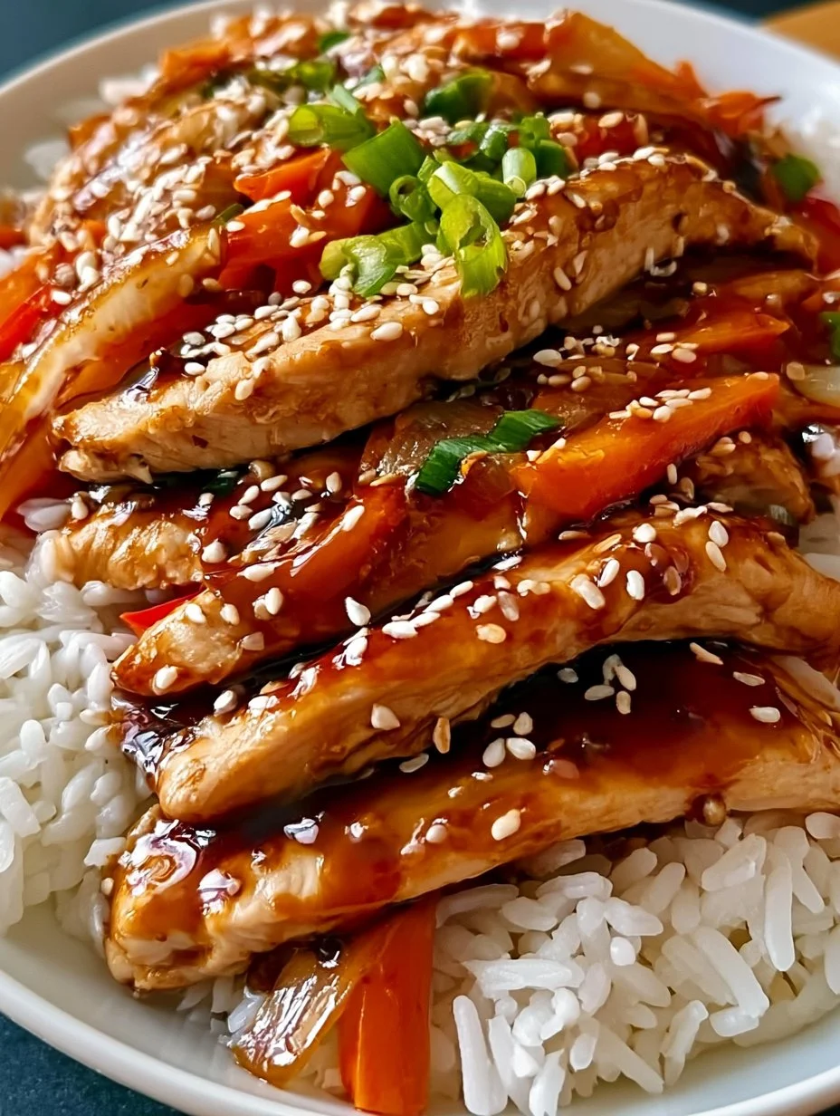 Émincé de poulet teriyaki