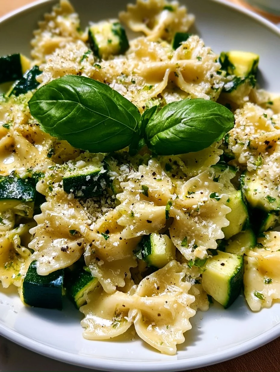Farfalle crème courgette rapide et facile