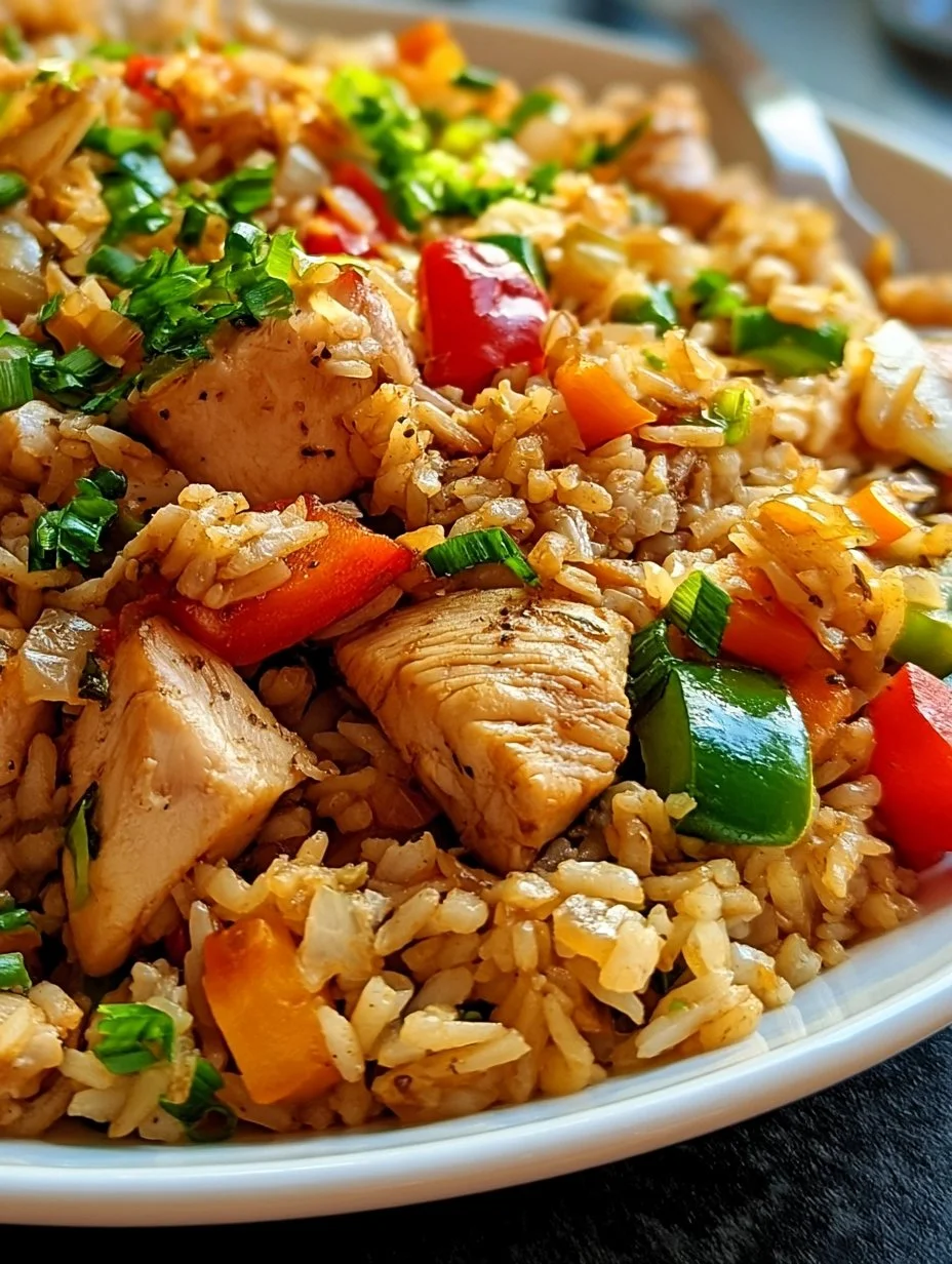 Poêlée de riz rapide au poulet