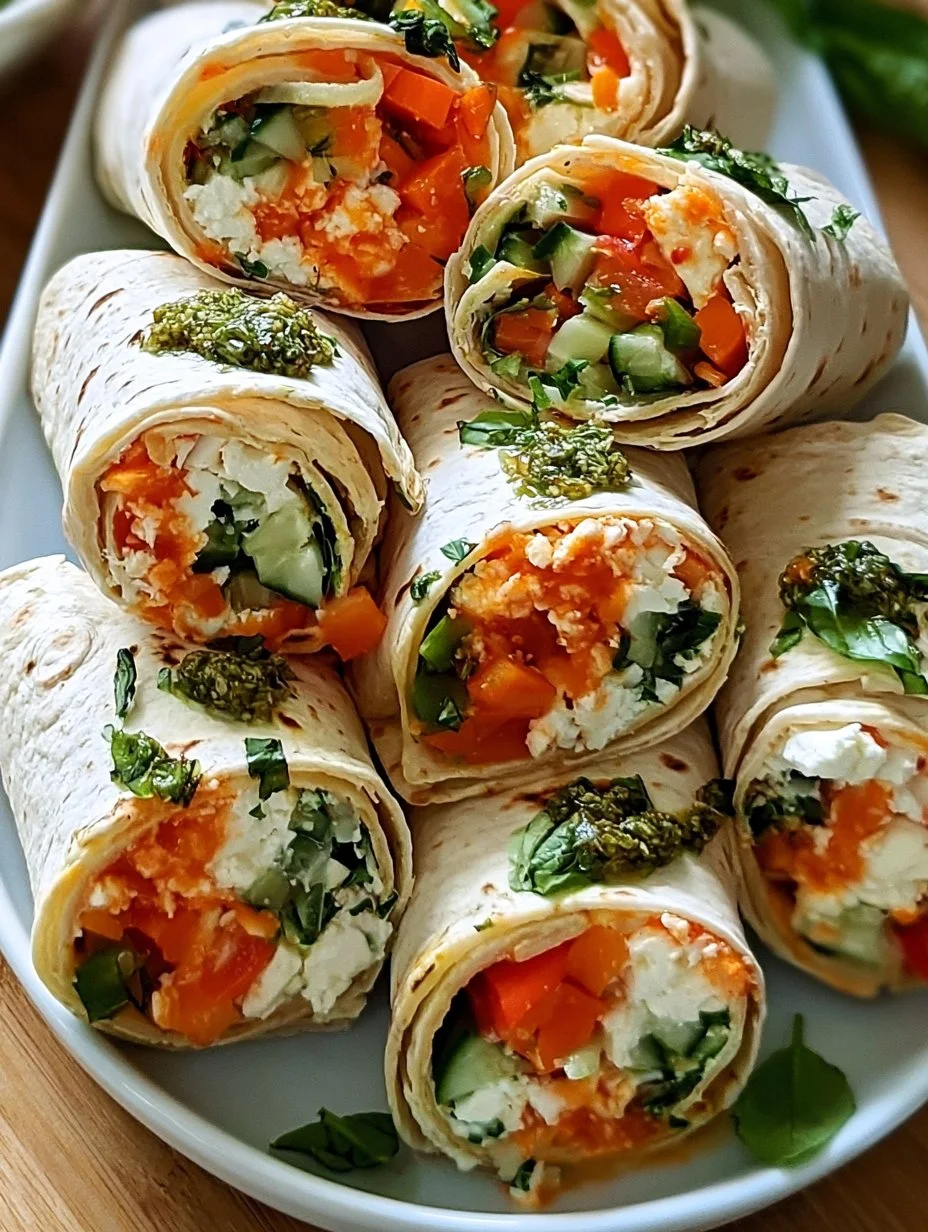 Roulés de tortilla au feta