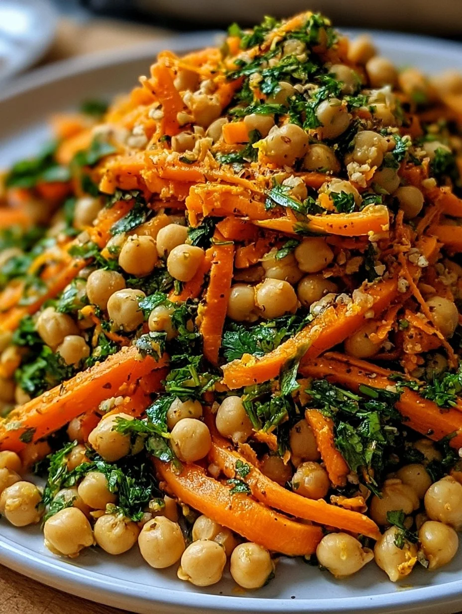 Salade marocaine carottes pois chiches facile et légère