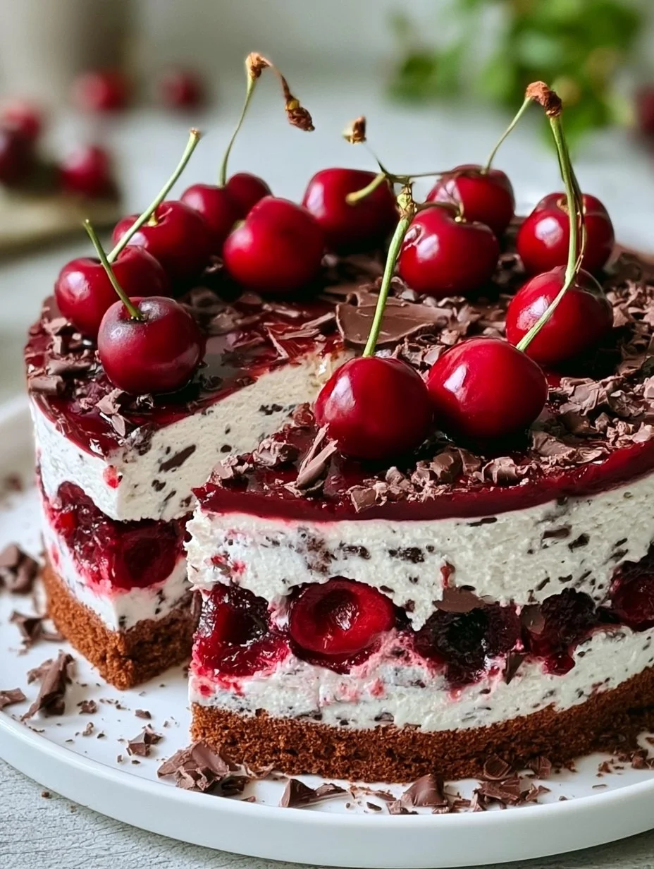 Tarte aux cerises avec crème stracciatella