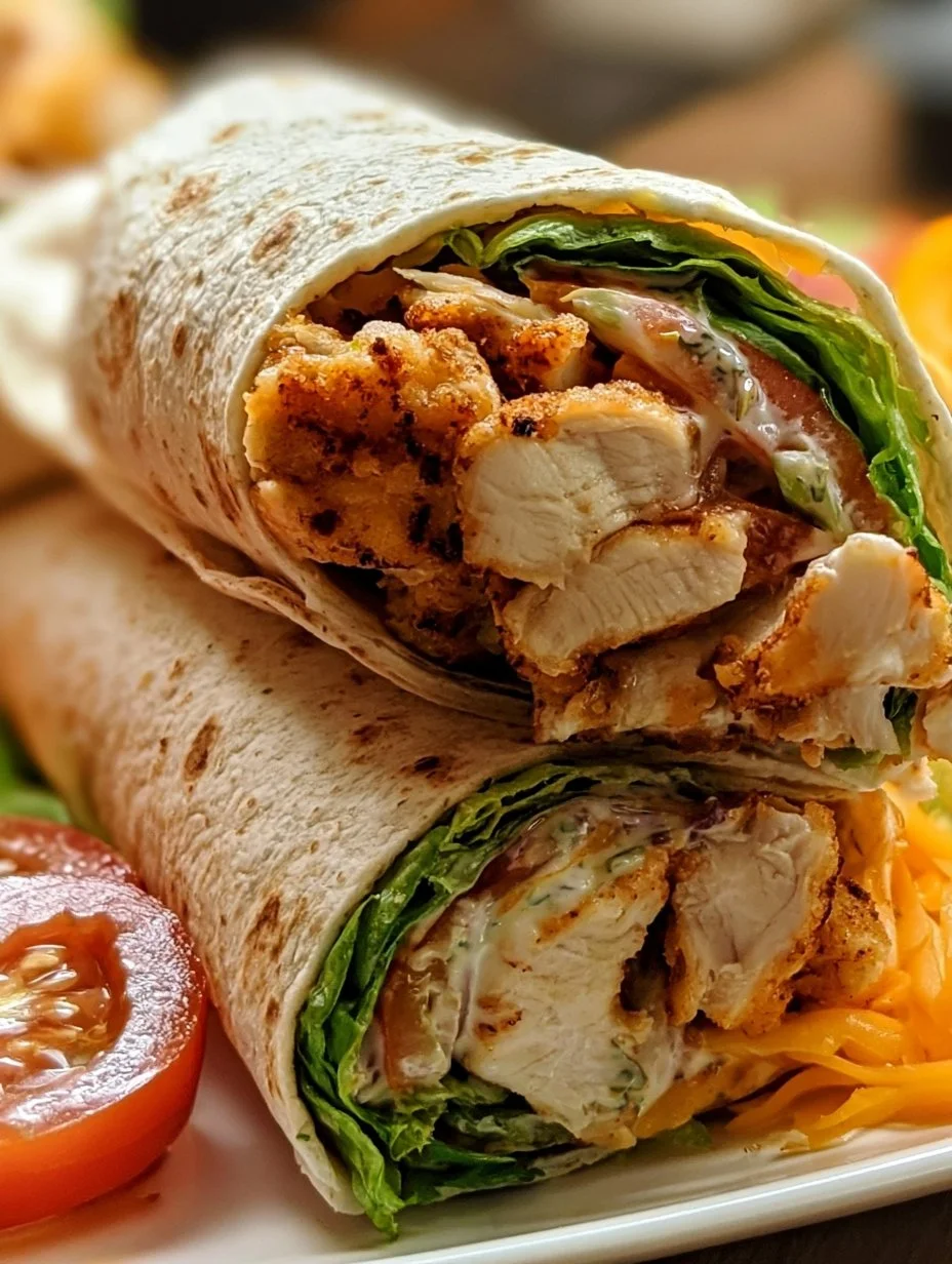 Wraps de Poulet Crispy avec Ranch