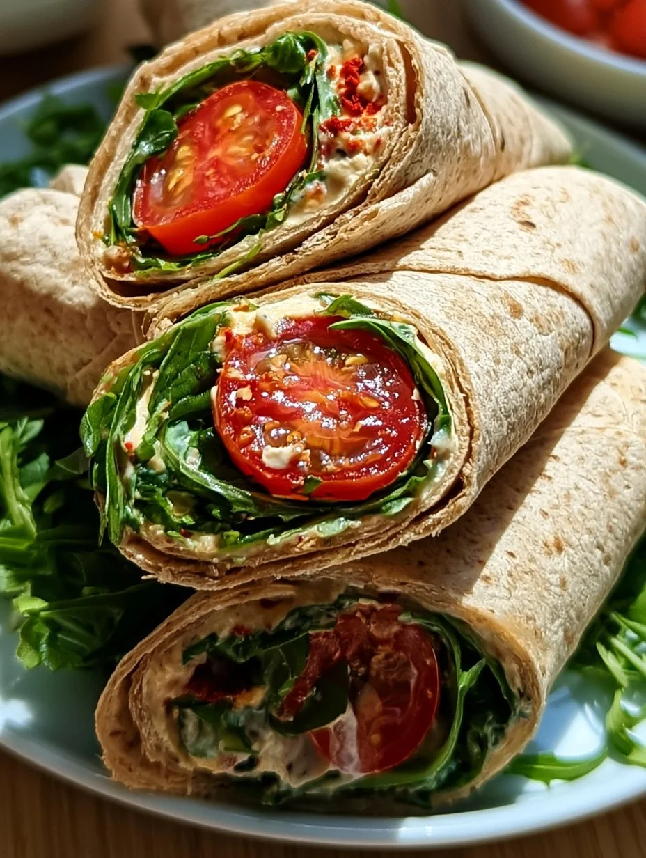 Wraps Végétariens au Rucola et Tomates